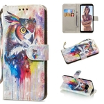 Para Samsung S8 3D colorida Phone Case protetor de couro pintado com Magnetic Clasp & Cartão Posição & Lanyard