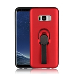 Para Samsung S8 Moda Ring Finger PC de luxo caixa original do telefone + Titular TPU desktop Shell