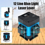 ZEAST 3D 360 ° 12 Linha Display LED LD Luz Azul Portátil Laser Cross Cross Ferramenta de Auto-nivelamento para Outdoor Indoor