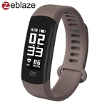 Zeblaze Plug Frequência cardíaca em tempo real Monitor de sono Cronômetro BT4.0 Smart Watch Café