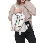 Zipper Duplo mulher Saco Grande Capacidade bolsa macia PU Simples Moda saco de viagem