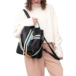 Zipper Duplo mulher Saco Grande Capacidade bolsa macia PU Simples Moda saco de viagem