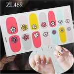 Zl469 Flower prego Etiqueta completa imperme¨¢vel unhas Lasting Etiqueta Diy