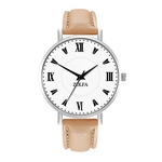 ZL69-YO Mulheres Rel¨®gios Rodada Dial macia PU Leather Watch Band Quartz Assista