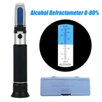 Ficha técnica e caractérísticas do produto [198x40mm] Refratômetro Alcoolômetro 0~ 80% ATC Ferramenta Handheld Wine Beer Tester Medidor