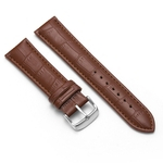 Ficha técnica e caractérísticas do produto 20/22 milímetros Padrão Watch Band Strap Geral Bamboo Grain Lines PU Leather pulseiras de relógio Acessórios