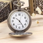 Ficha técnica e caractérísticas do produto 2016 Hot Sale Bronze Quartz Retro Vintage Antique cadeia pingente de colar relógio de bolso S #