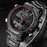 Ficha técnica e caractérísticas do produto 2017 Militar Sport Watch New Men Relógios completa Aço Quartz Relógio Digital Exército LED Watch