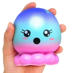 Ficha técnica e caractérísticas do produto 2018 New Jumbo Kawaii colorido bonito Seafood Jellyfish / Chocos / Octopus mole lenta Nascente Phone Strap Squeeze Pão Bolo Toy