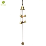 Ficha técnica e caractérísticas do produto 2019 Hot 6 Sinos Relógio De Cobre Sinos De Vento Antiferrugem Sino Ao Ar Livre Living Wind Chimes Quintal Jardim Cobre Presente de Aniversário Pendurado Decoração