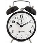 Ficha técnica e caractérísticas do produto 2208 - Relógio Despertador Antigo Mecânico a Cordas Herweg - Preto