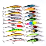 Ficha técnica e caractérísticas do produto 20pcs / lot Minnow Fishing Lures 10cm / 3,5 centímetros 2 Modelos Crankbait Spinner Iscas Isca Artificial