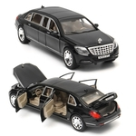 Ficha técnica e caractérísticas do produto 1:24 para mercedes maybach s600 limousine diecast modelo de metal caixa de carro presentes do miúdo