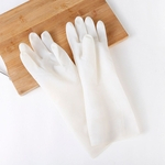 Ficha técnica e caractérísticas do produto 1 par de desgaste Waterproof Mãos resistentes Luvas de borracha de proteção para Home Kitchen Dish Lavagem de lavagem Redbey