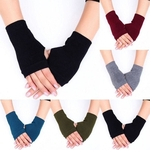 1 Par Homens Mulheres Fingerless Luvas Quentes De Inverno De Pulso Da Mão Mais Quentes Mittens De Alta Qualidade