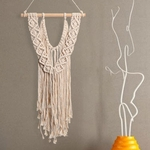 Ficha técnica e caractérísticas do produto 1 pcs Bohemian Tecido Pendurado Na Parede Macrame com Borla Tapeçaria de Algodão Artesanal de Tricô para Sala de estar Decoração de Casa Suprimentos Presentes