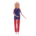 Ficha técnica e caractérísticas do produto 12 Polegada Moda Boneca Roupas Topos Colete & Calças Calças Para Roupas Barbie