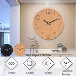 Ficha técnica e caractérísticas do produto 12 \\ '\\' Relógio de parede criativo Relógio de madeira europeu Design moderno Decoração de casa silencioso
