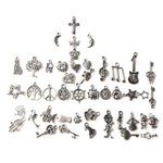 Ficha técnica e caractérísticas do produto 100Pcs Mixed Butterfly Key Bicycle Charms Pingentes DIY Jewelry Making Accessories