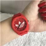 14914E-Relógio Vermelho - Pulseira Emborrachada
