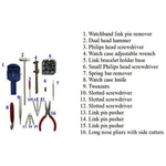 Ficha técnica e caractérísticas do produto 16 Em 1 Kit De Ferramentas De Reparo De Relógio Banda Pin Strap Link Remover Case Opener