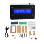 Ficha técnica e caractérísticas do produto 1602 LCD DIY Kit Relógio Digital com Caso Acrílico Tempo Temperatura Data Semana Visualização Despertador de 3 canais