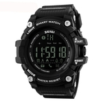 Ficha técnica e caractérísticas do produto 1227 Smart Watch Face Preta Correia de plástico preta à prova d'água o relógio de pulso Inteligente