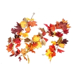 Ficha técnica e caractérísticas do produto 170 centímetros Simulate Maple Leaf Cane Decoração cor do outono para Home Decor casamento Redbey