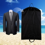Ficha técnica e caractérísticas do produto 1pc preto Dustproof cabide de roupa vestuário Suit armazenamento Tampa bolsas, roupas de armazenamento, almacenamiento, Caixa para a roupa E5M