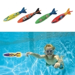 Ficha técnica e caractérísticas do produto 4 Pcs Submarine Torpedo Brinquedos Set Água Sports Jogo ensinam Toy Presente de mergulho para crianças