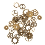 Ficha técnica e caractérísticas do produto 34 Peças Relógio Steampunk Peças Cogs Bronze Engrenagem Encantos Diy Pingente Descobertas