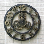 Ficha técnica e caractérísticas do produto 45CM Relógio Saat Reloj 3D Relógio de parede Mural Saati Relógio de Parede Assista Relógios digitais Horloge Murale reloj de pared decoração Home
