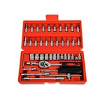 Ficha técnica e caractérísticas do produto 46pcs Ratchet Wrench Set Kit luva para o carro da motocicleta bicicleta Repair Tools Hardware