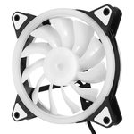 Ficha técnica e caractérísticas do produto 4pin Dual LED RGB Caixa de Computador de refrigeração a Ar PC Ventilador de refrigeração 20000Hrs para Jogos Computador 120x120x25mm