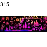 Ficha técnica e caractérísticas do produto 4x100cm Etiqueta Da Arte Do Prego Multicolorido Flor Da árvore Decoração De Unhas De Unhas De Animais
