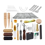 Ficha técnica e caractérísticas do produto 59PCS artesanato de couro kit ferramentas DIY Costura Costura perfurador ferramentas de escultura de couro