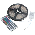 Ficha técnica e caractérísticas do produto 5M RGB LED Strip 12V 60 leds / m SMD 5050 Fita flexível à prova d 'água Fita colorida Corda Luz Corda Lâmpada + Controlador LED + Potência