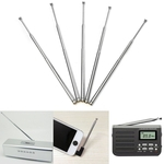 Ficha técnica e caractérísticas do produto 5 Pcs 30 cm 5 Seções Antena Telescópica Antena TV Cabo de Rádio FM Prata Antena Telescópica Antena Ferramenta de Substituição Conector