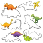 Ficha técnica e caractérísticas do produto 6pcs Dinosaur Formas Cortadores Mold Baking acessorios Biscoito Biscuit Bolo Mold