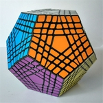 Ficha técnica e caractérísticas do produto 7 * 7 TERAMINX Cube Sete Camadas Megaminx Dodecahedron Cubo Puzzle Quebra-cabeça preto Cubo Mágico