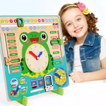 Ficha técnica e caractérísticas do produto 7 em 1 Suporte Vertical Tempo Relógio Calendário Quatro brinquedos cognitivos Estações for Children