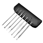 Ficha técnica e caractérísticas do produto LAR 7pcs Blackhead Extractor de aço inoxidável Acne Cleaner Needle Blemish Remover Ferramenta de Beleza Profissional