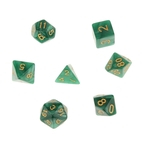 Ficha técnica e caractérísticas do produto 2x7 Pcs Multi Face Dados Trpg Jogos Masmorras & Dragão D4-D20 Cubos-verde