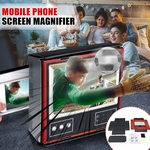 Ficha técnica e caractérísticas do produto 8 \\ "Lupa de tela do telefone móvel DIY Assemble 3D Effect TV Holder Black