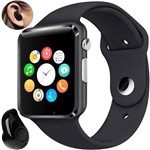 Ficha técnica e caractérísticas do produto A1 Relógio Inteligente Smart Watch Bluetooth Chip Android + Mini Fone de Ouvido Bluetooth Prata