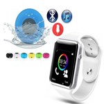 Ficha técnica e caractérísticas do produto A1 Relógio Inteligente Smart Watch Bluetooth Face e WhatsApp Android Branco e Caixinha de Som Bluetooth "Brinde" - Tomate