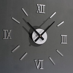 Ficha técnica e caractérísticas do produto Acrílico Diy Moda Relógio De Parede Relógio De Parede Espelho Relógio Romano Mudo Mudo Relógio