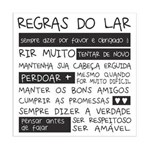 Ficha técnica e caractérísticas do produto Adesivo de Parede Regras do Lar Grudado Adesivos Grudado Adesivos