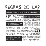 Ficha técnica e caractérísticas do produto Adesivo de Parede Regras do Lar Grudado Adesivos