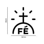 Ficha técnica e caractérísticas do produto Adesivo de Parede Religioso Fé Cruz